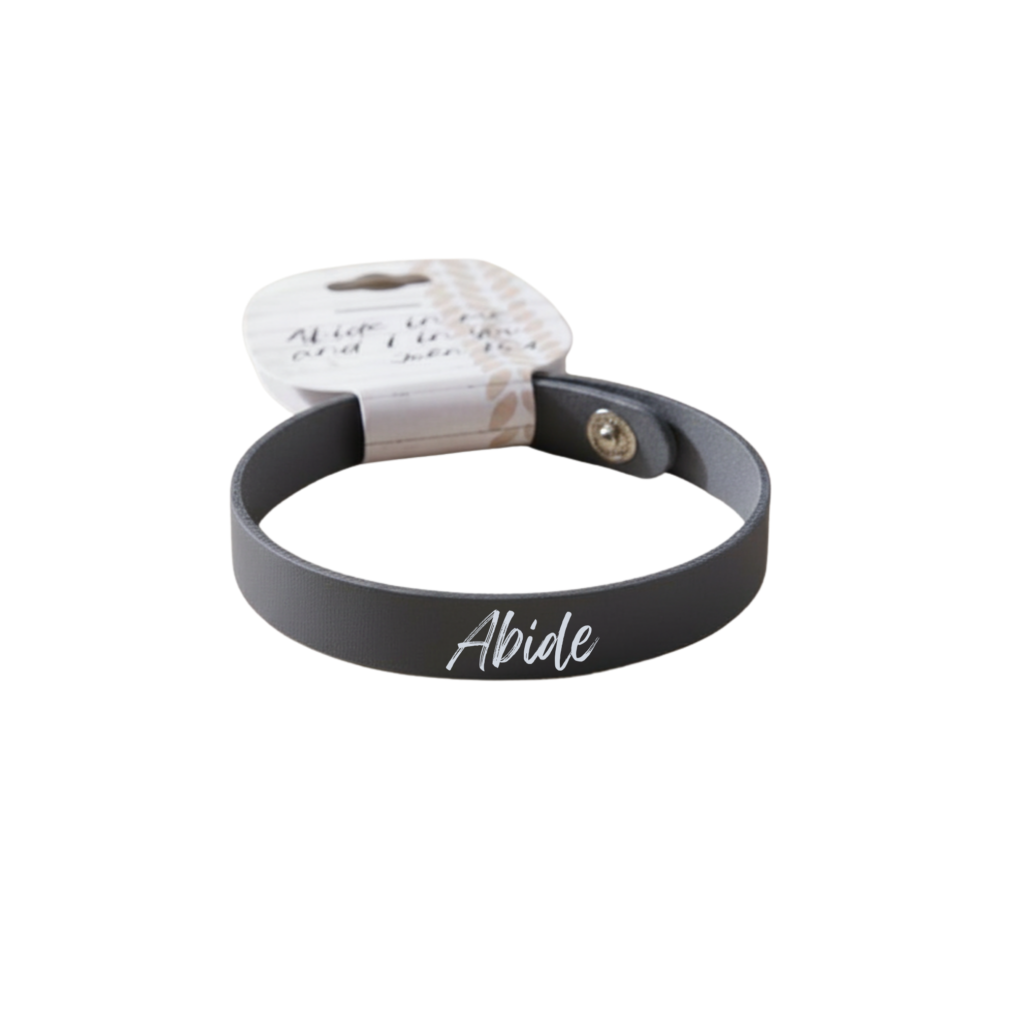 Christian Microfiber Bracelet - Abide with Me