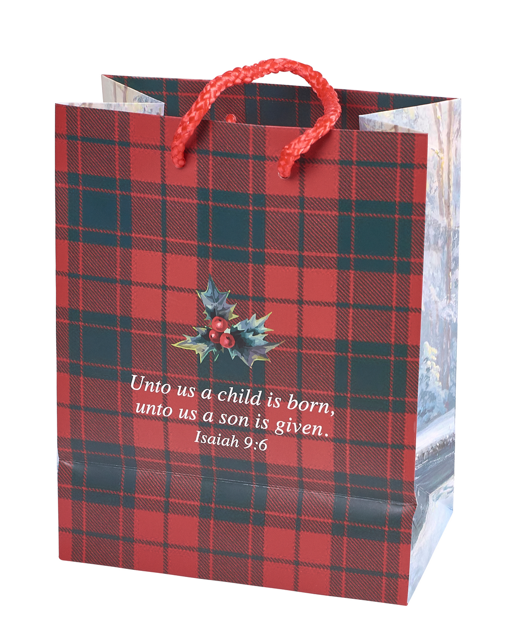 Back of All Is Calm All Is Bright Gift Bag