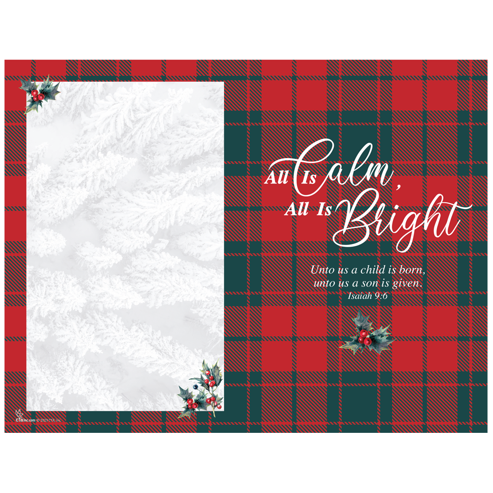 Free Downloadable Christmas Bulletin Cover for Churches 