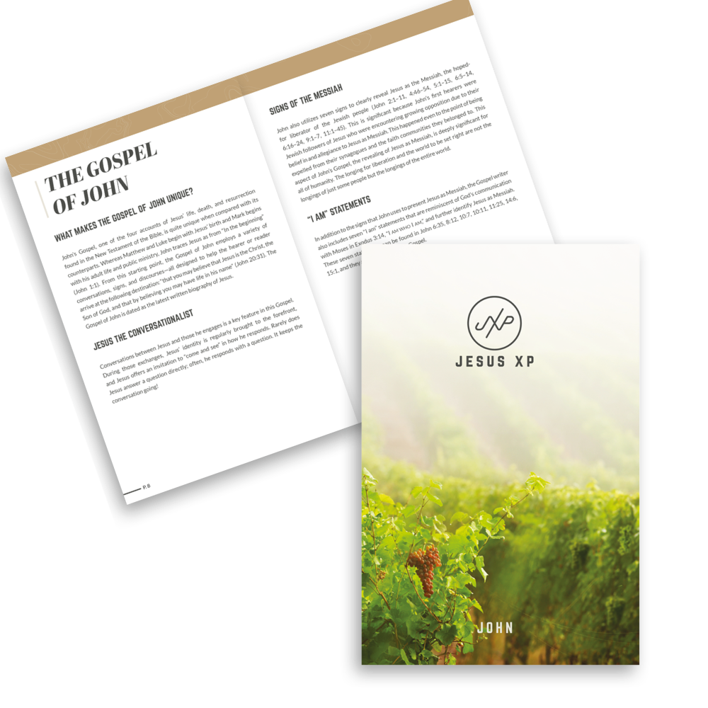 Inside spread of the Jesus XP The Gospel of John