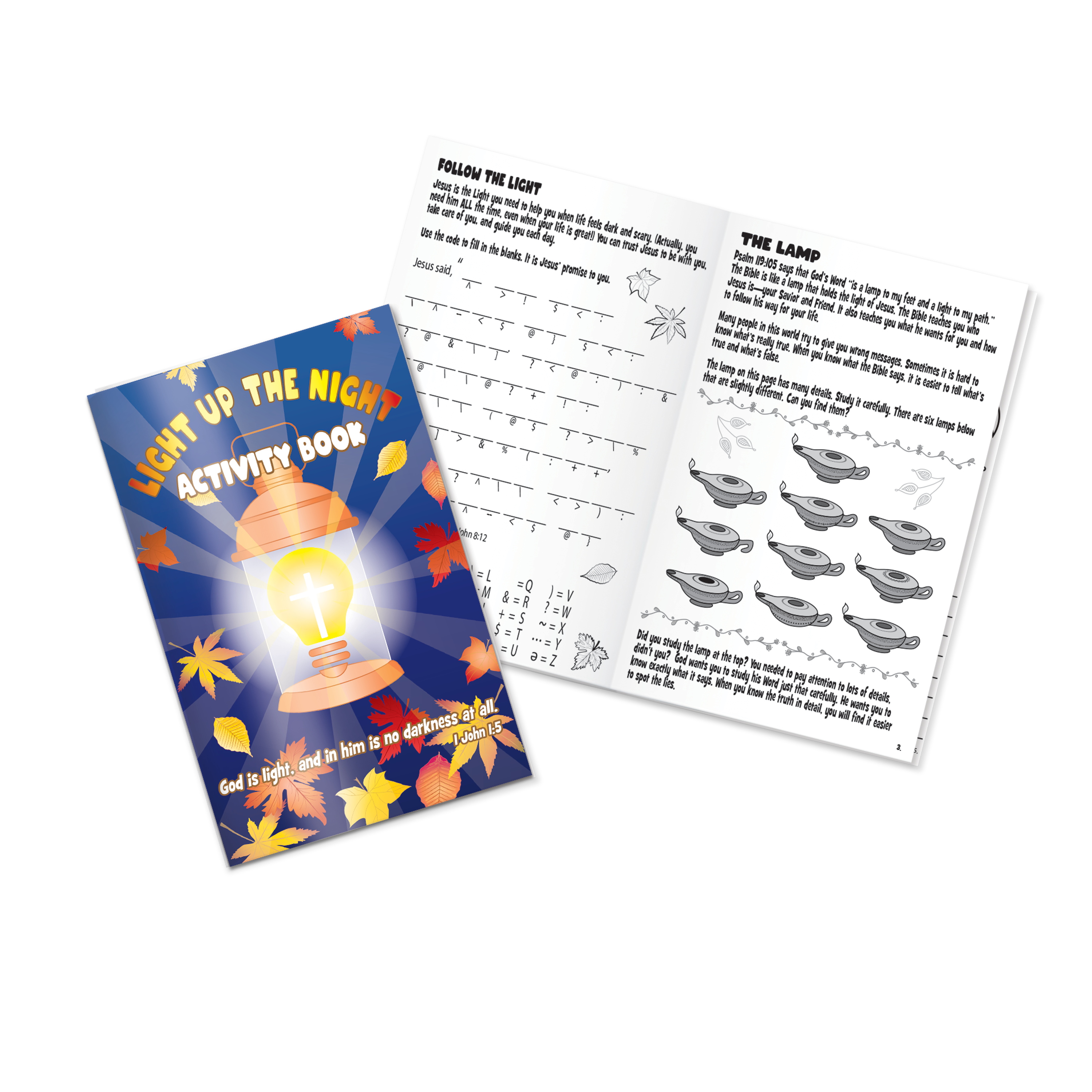 Christian Activity Book for Ages 6+- Light Up the Night