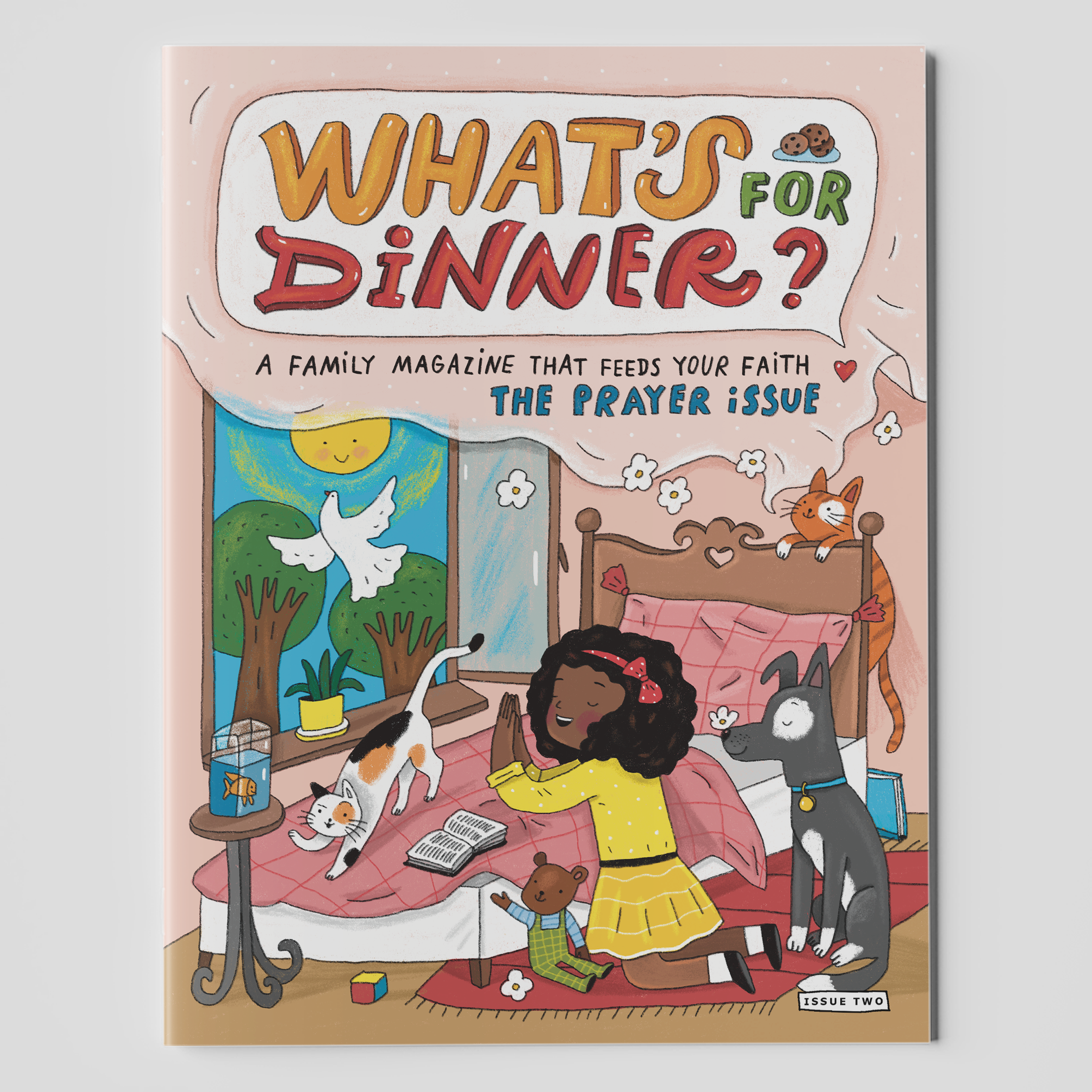 What's for Dinner? The Prayer Issue – A 60-page family magazine (8-1/2" x 11") filled with hands-on activities, creative prayer ideas, and Bible-based lessons to help children deepen their prayer life and connect with God in fun, meaningful ways.
615122-17232-2