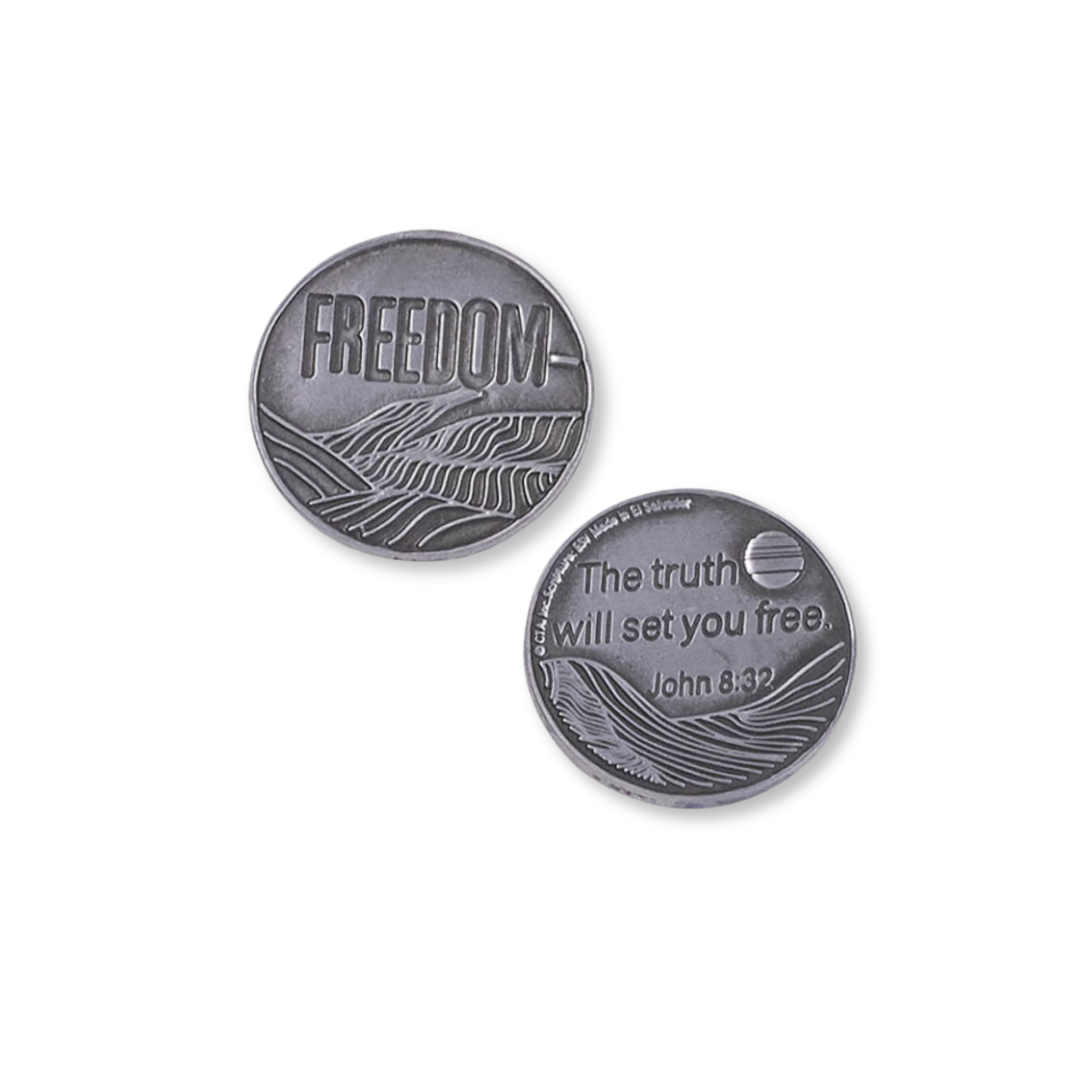 Faith Token Pocket Coin for Men's Ministry - Set Free