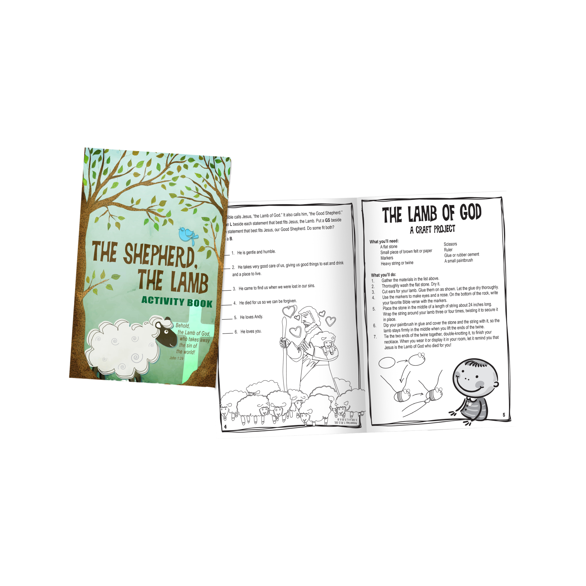 The Shepherd, the Lamb Easter Activity Book for ages 711