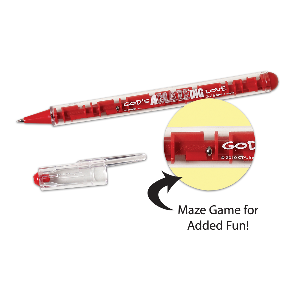 Pen with Maze Game for Christian Children's Ministry
