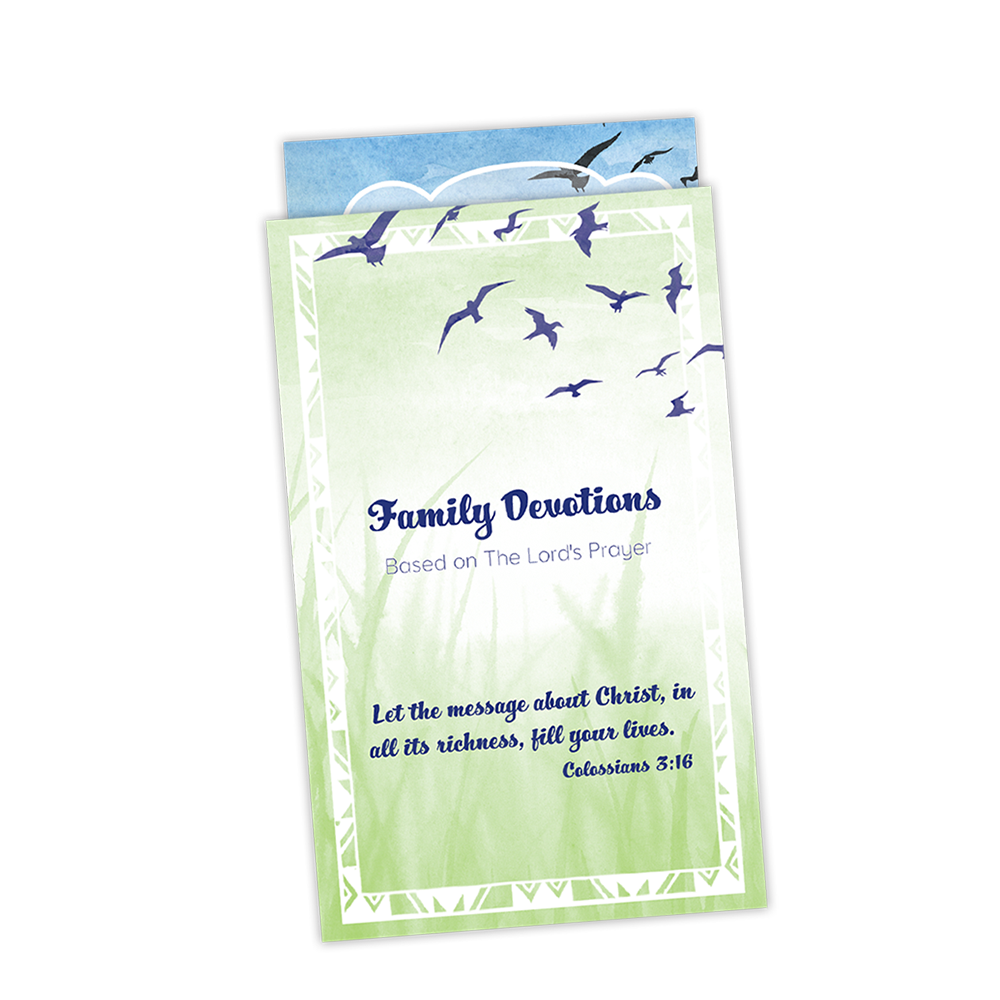 Lord's Prayer Family Devotion Card Set Envelope Sleeve