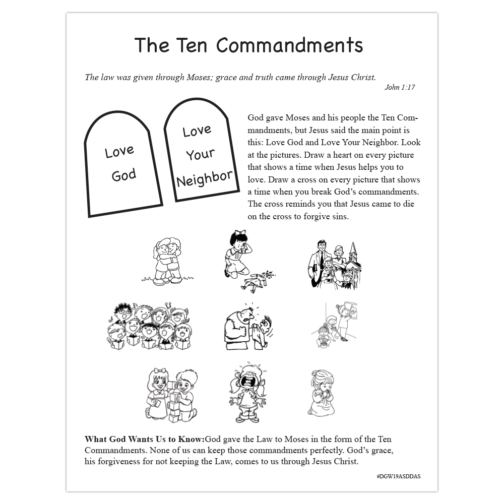 The Ten Commandments Story Cards with Stickers - Dive into God's Word