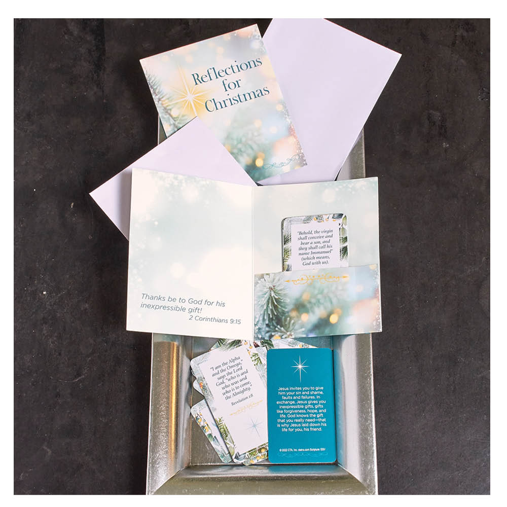 A Gift Given. A World Changed Scripture Cards in use