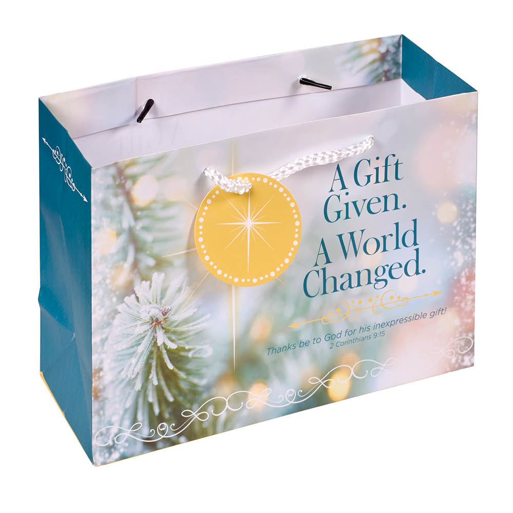 A Gift Given. A World Changed Gift Bag & Tag
