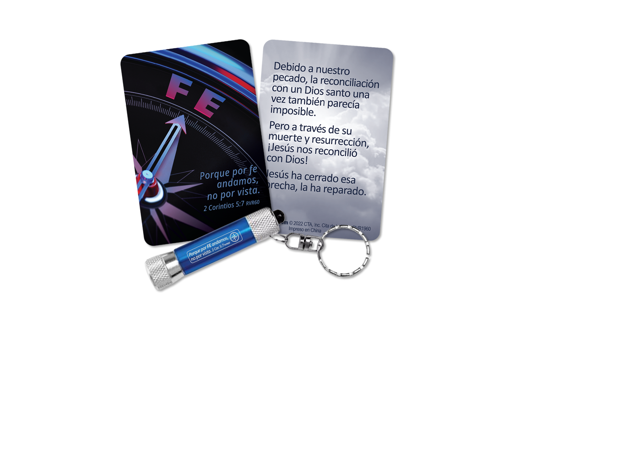 Spanish Mini LED Flashlight & Card Living by Faith