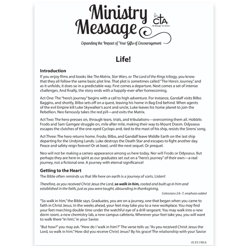 Life! Ministry Message