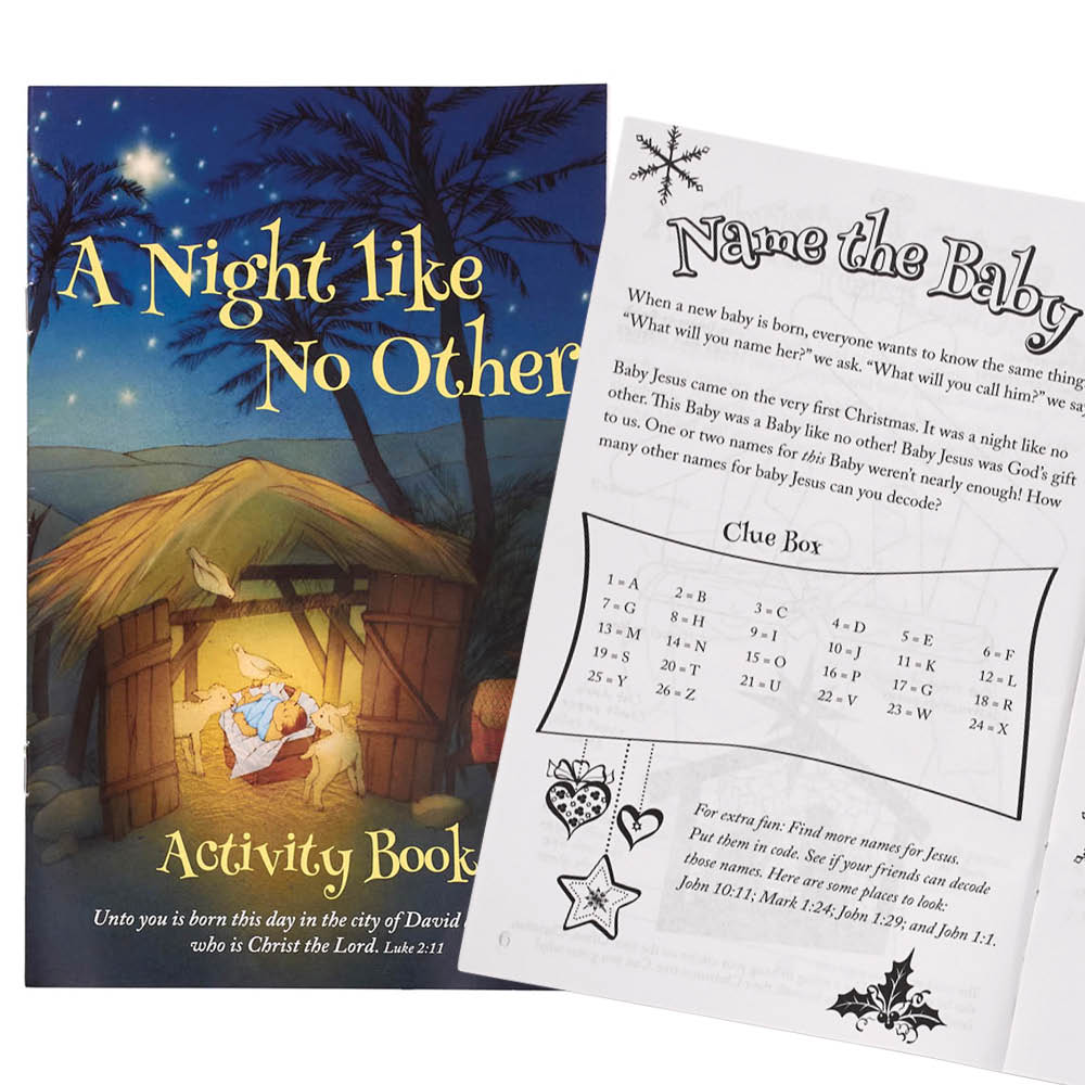 A Night Like No Other Christian Kids' Christmas Activity Book