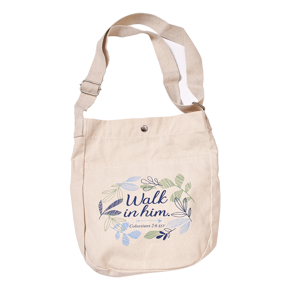 Canvas Crossbody Bag Stepping Out with Jesus