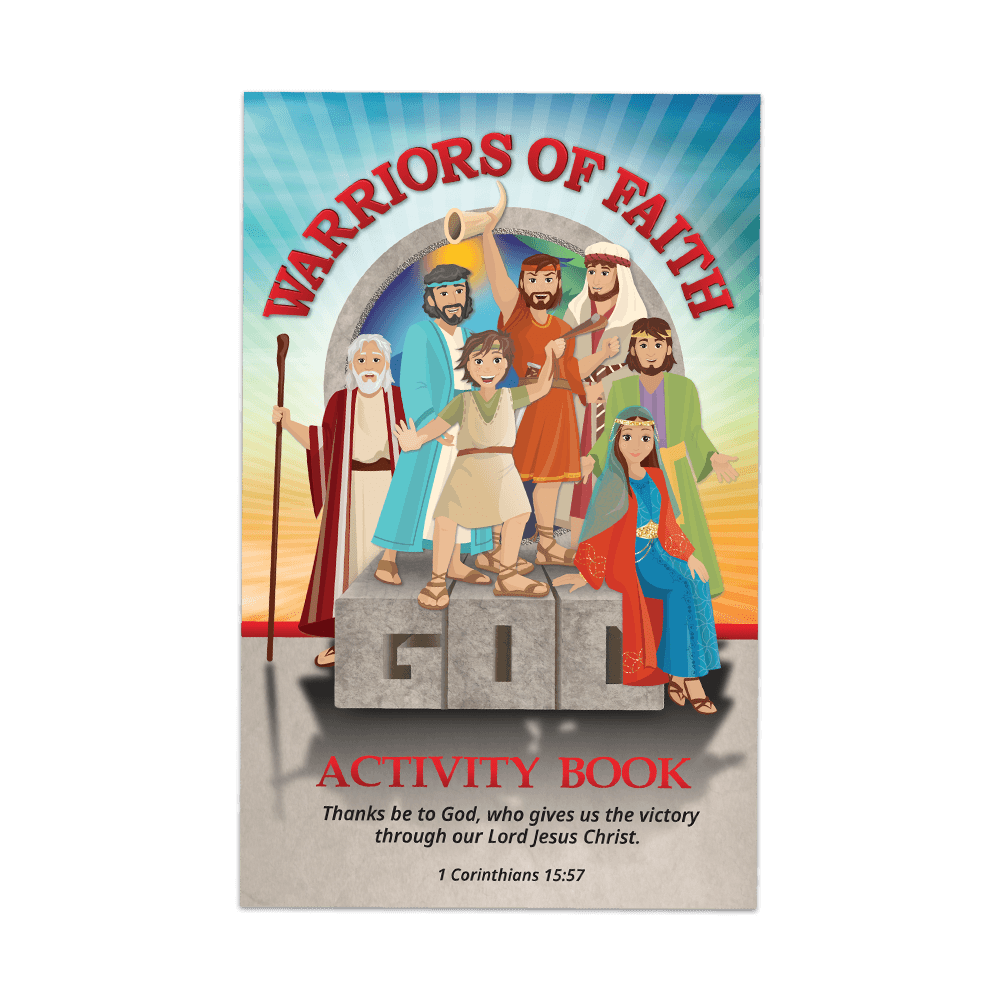 Warriors of Faith from the Bible shown on the activity book from CTA, Inc
