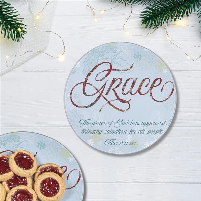 Glass Trivet - Embracing the Gift of God's Grace
