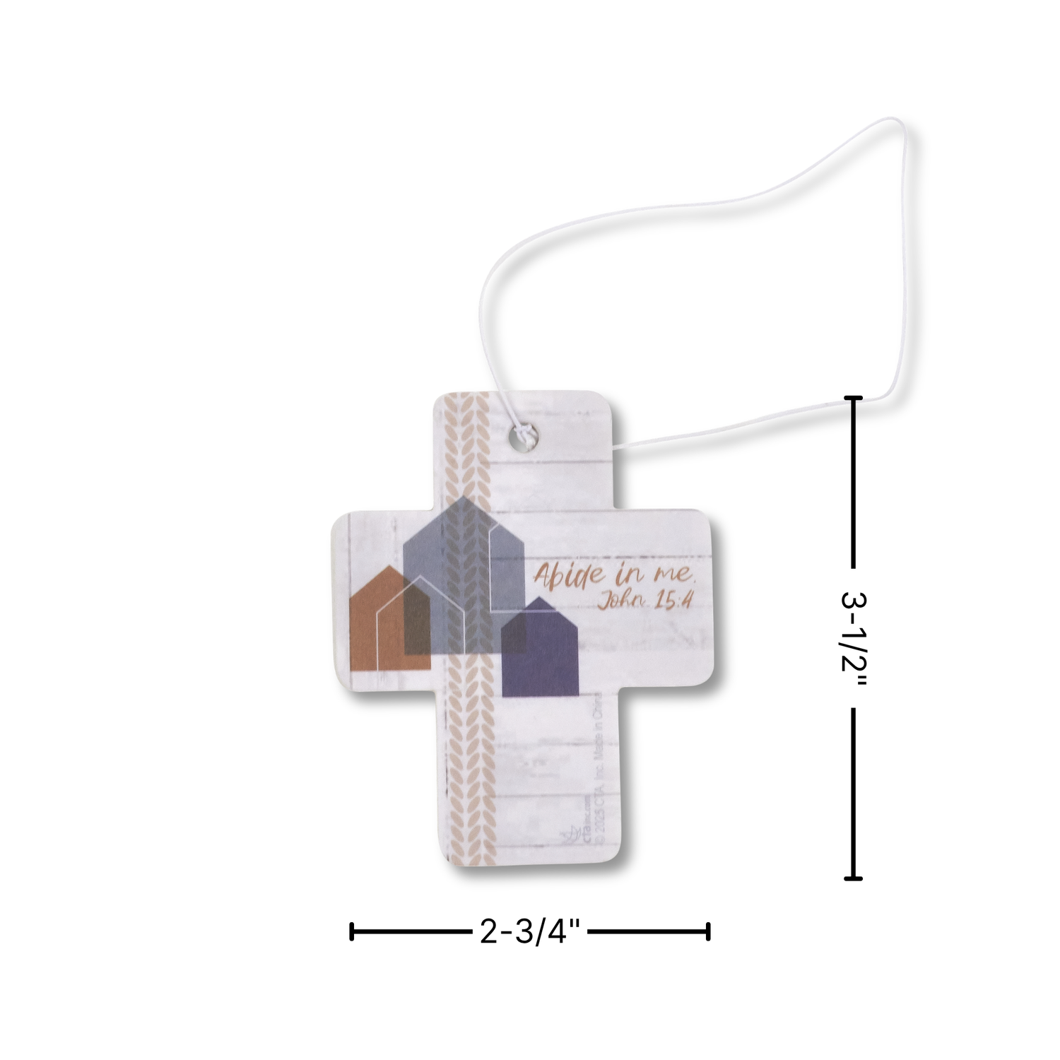 Auto Air Freshener - Abide with Me (flags)