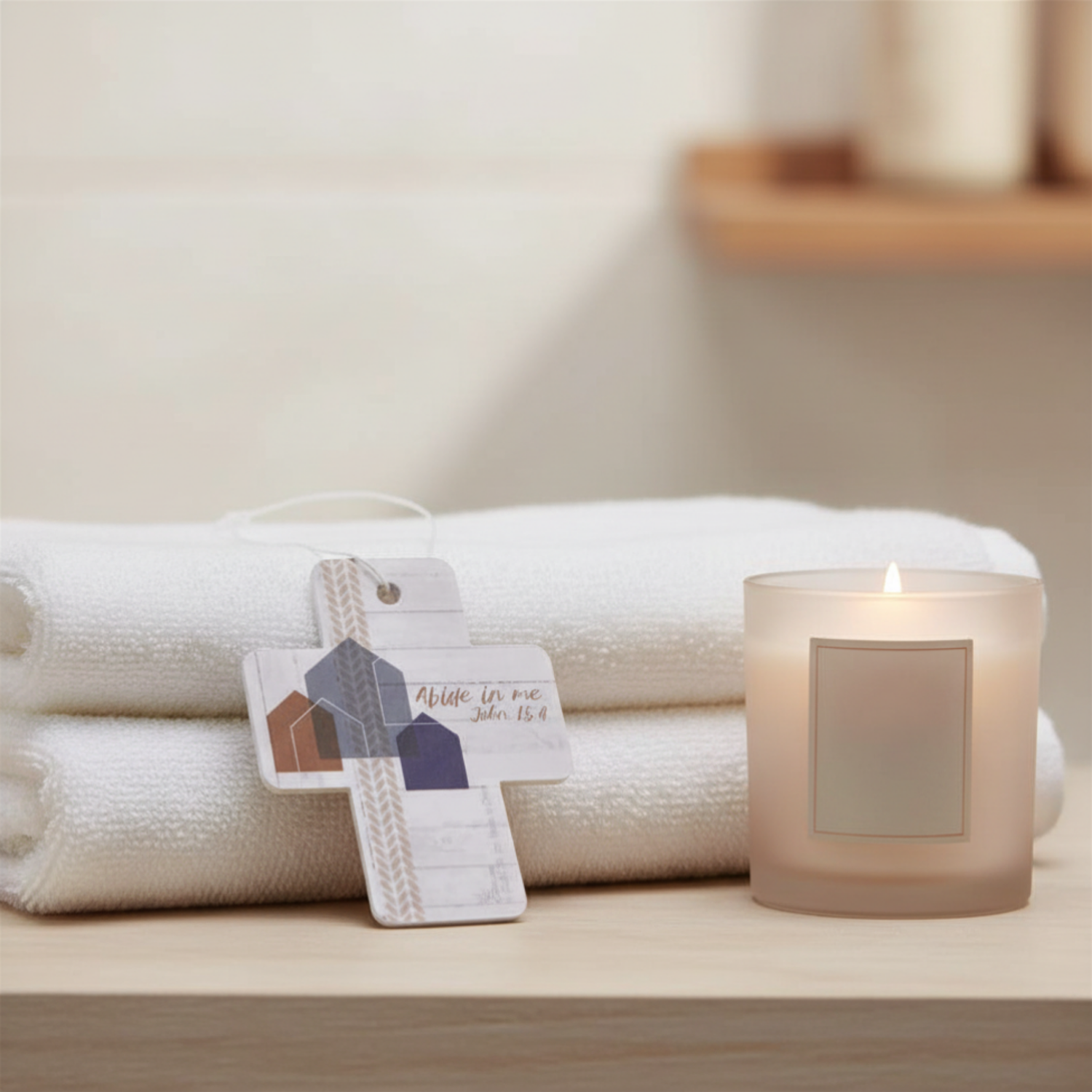Auto Air Freshener - Abide with Me (flags)