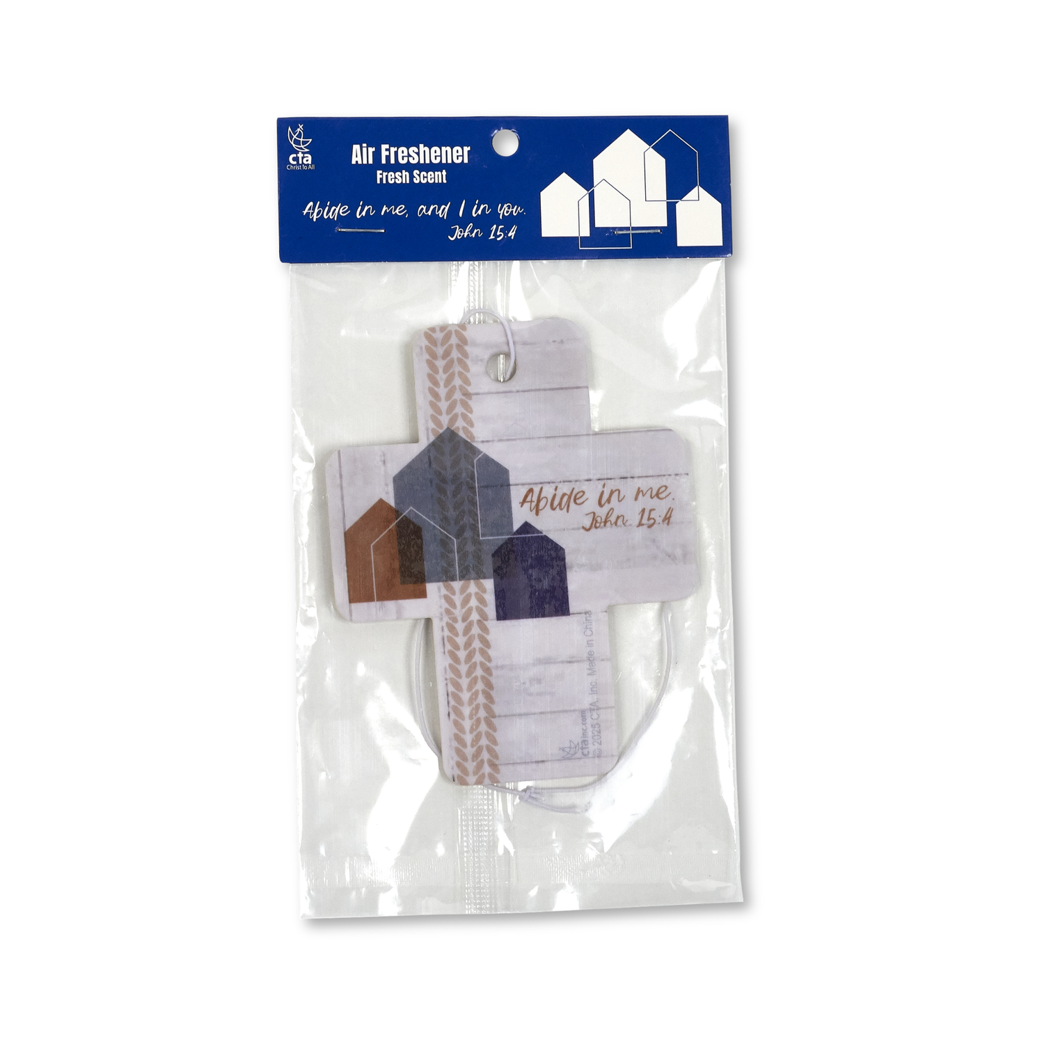 Auto Air Freshener - Abide with Me (flags)
