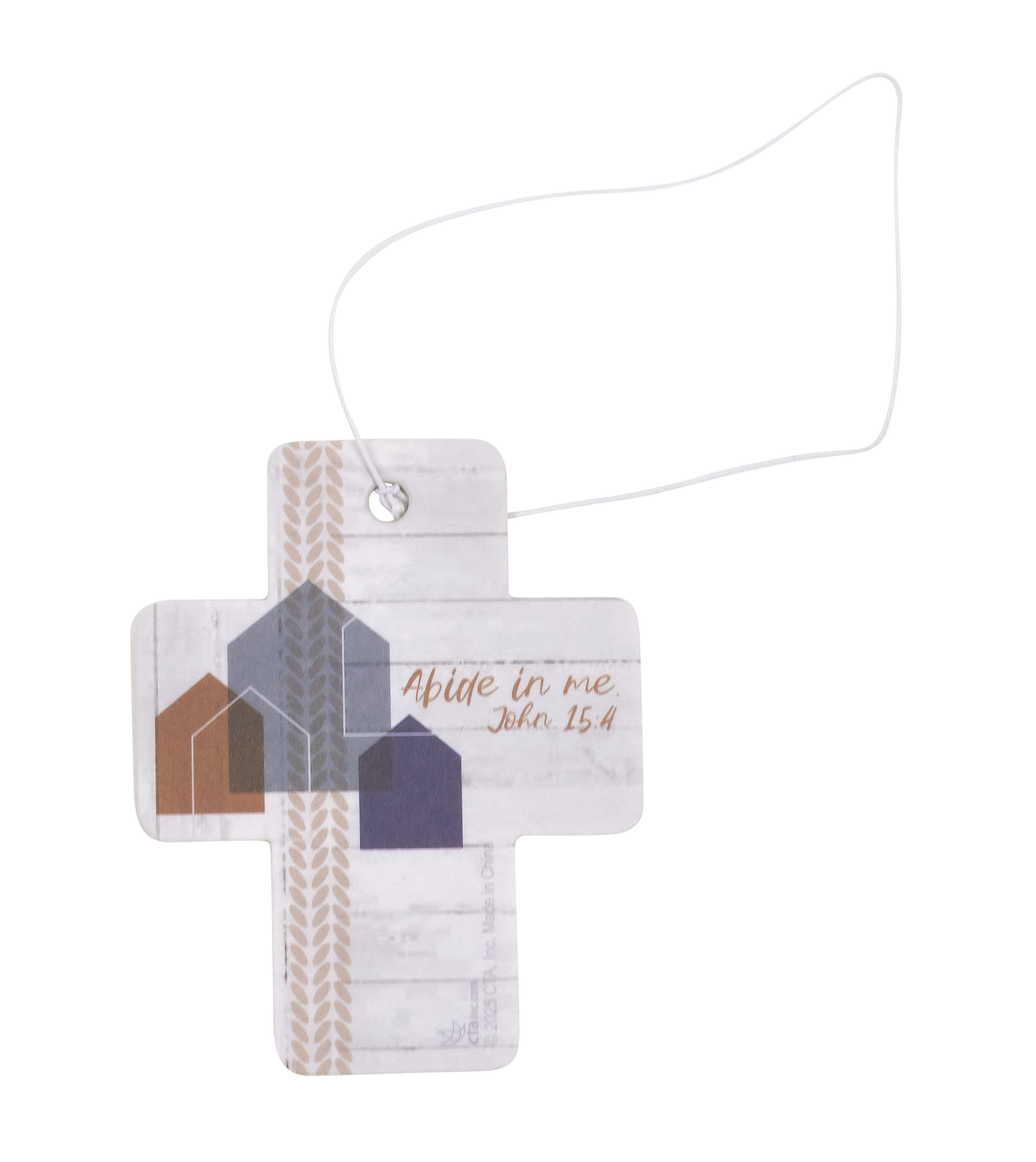 Abide in me cross-shape air freshener