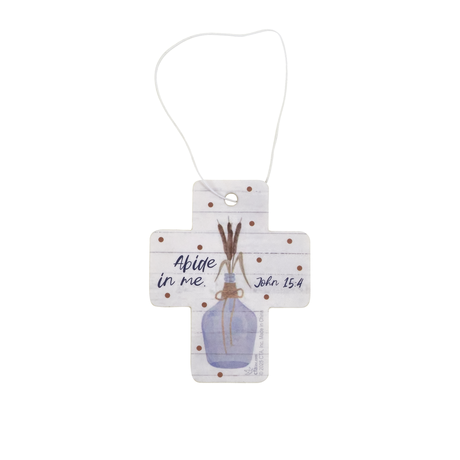 Auto Air Freshener - Abide with Me (dots)