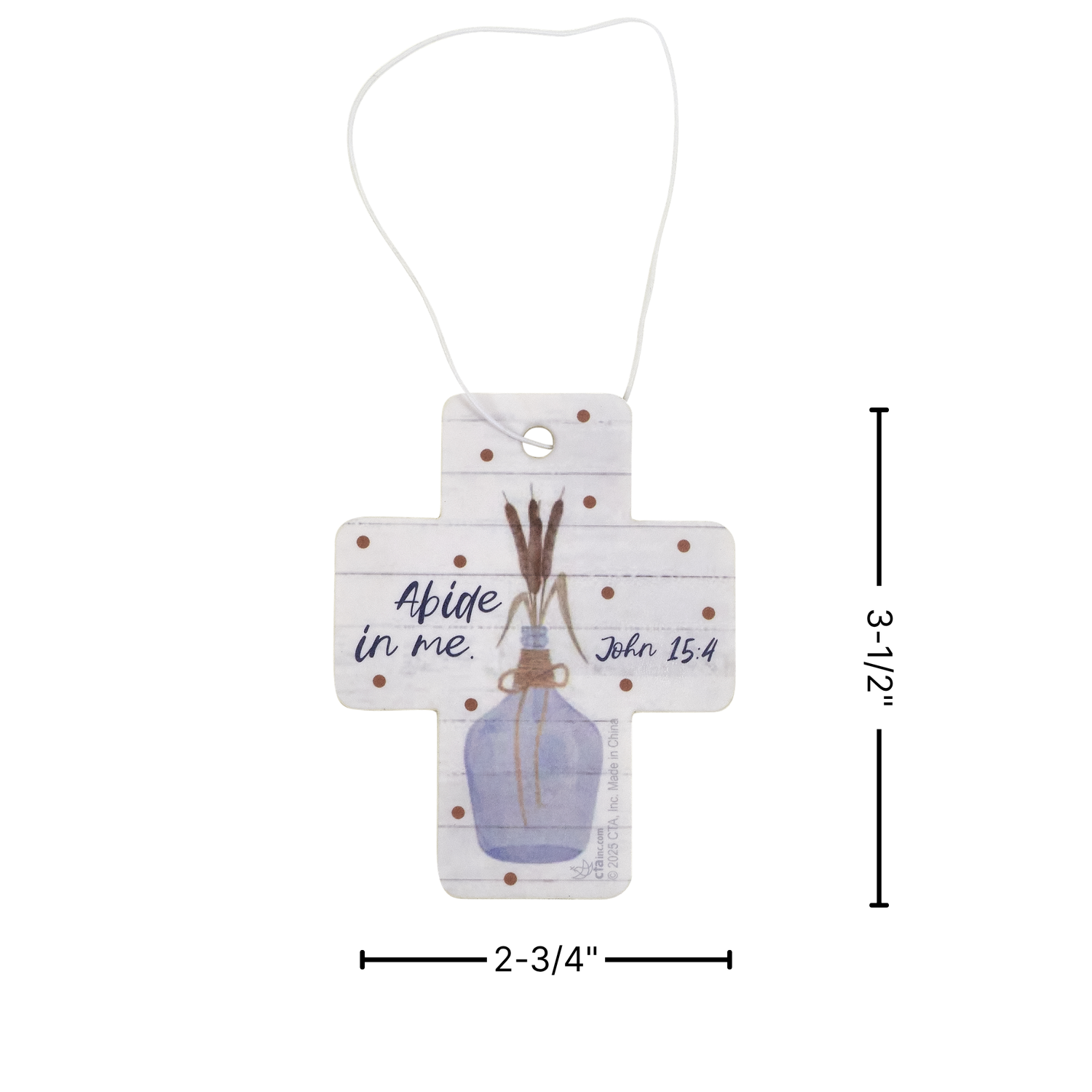Auto Air Freshener - Abide with Me (dots)
