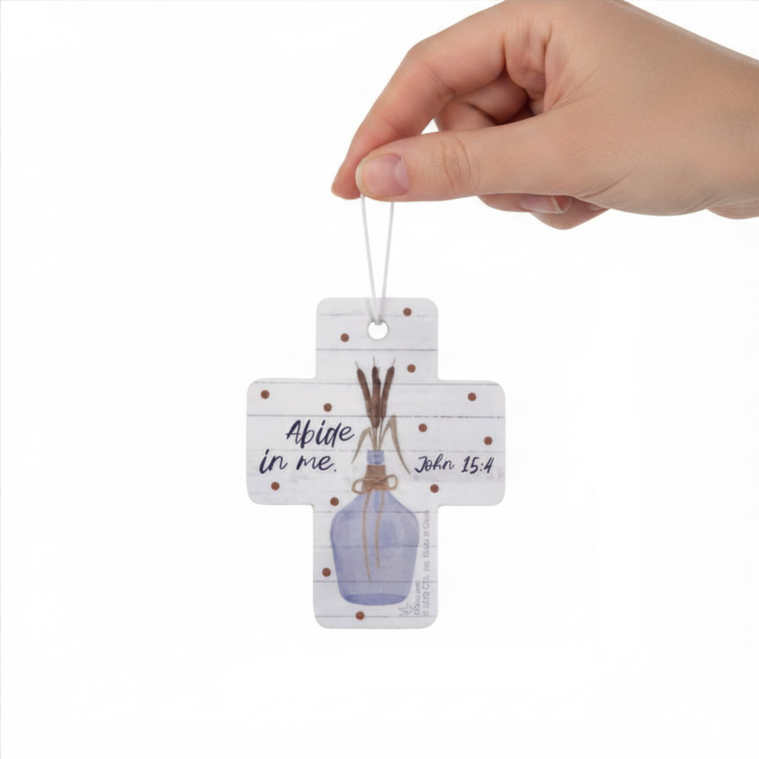 Auto Air Freshener - Abide with Me (dots)
