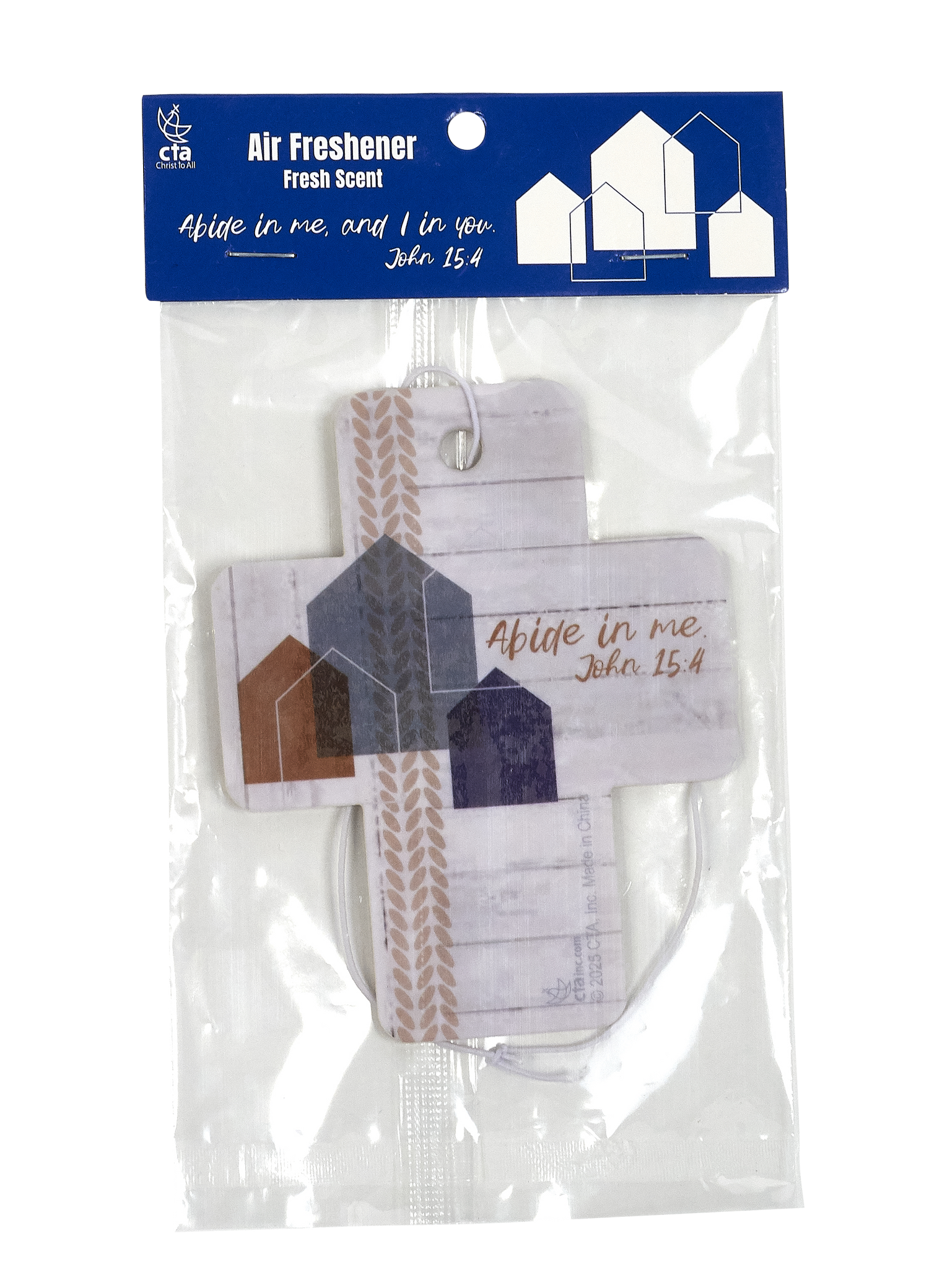 Cross-shape Abide in me Auto Air Freshener 