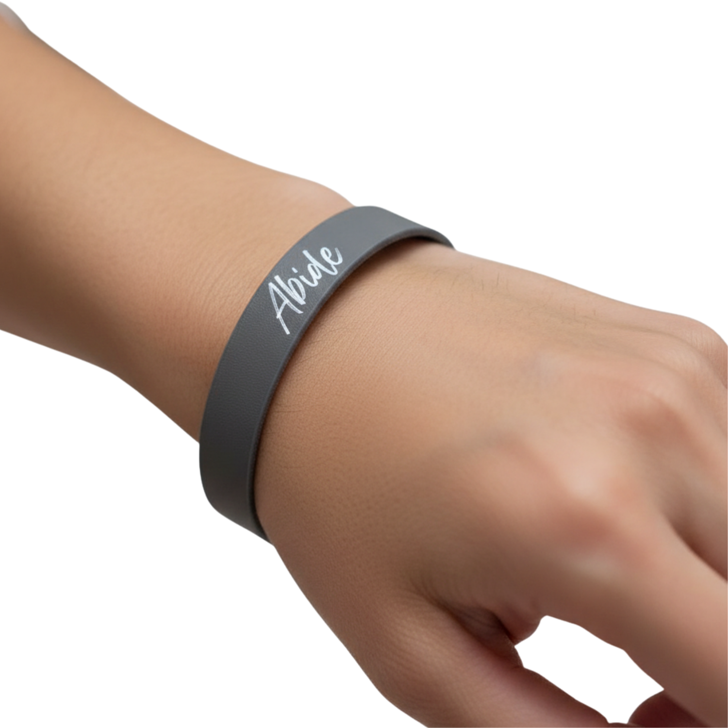 Vegan Leather Snap Bracelet - Abide with Me