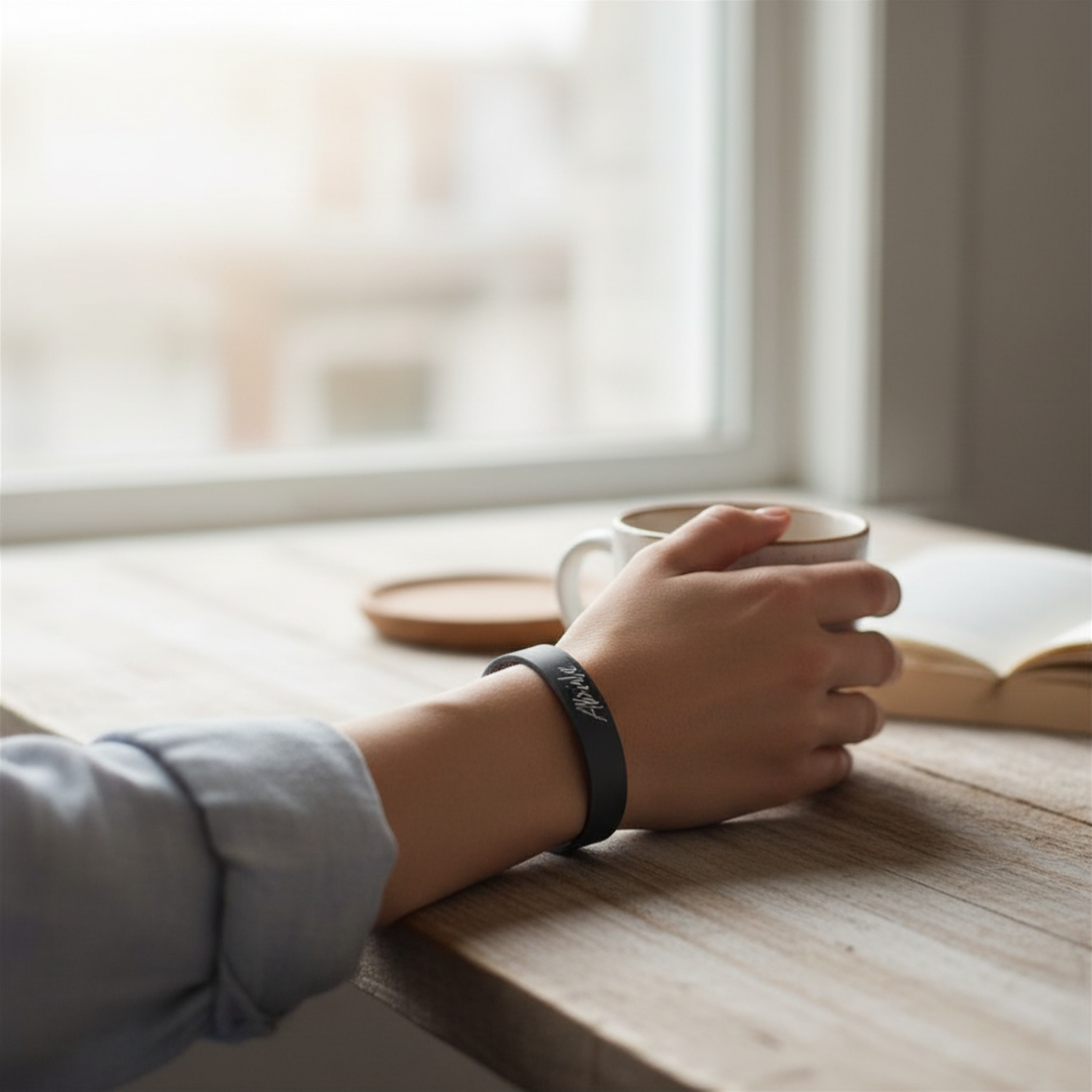 Vegan Leather Snap Bracelet - Abide with Me