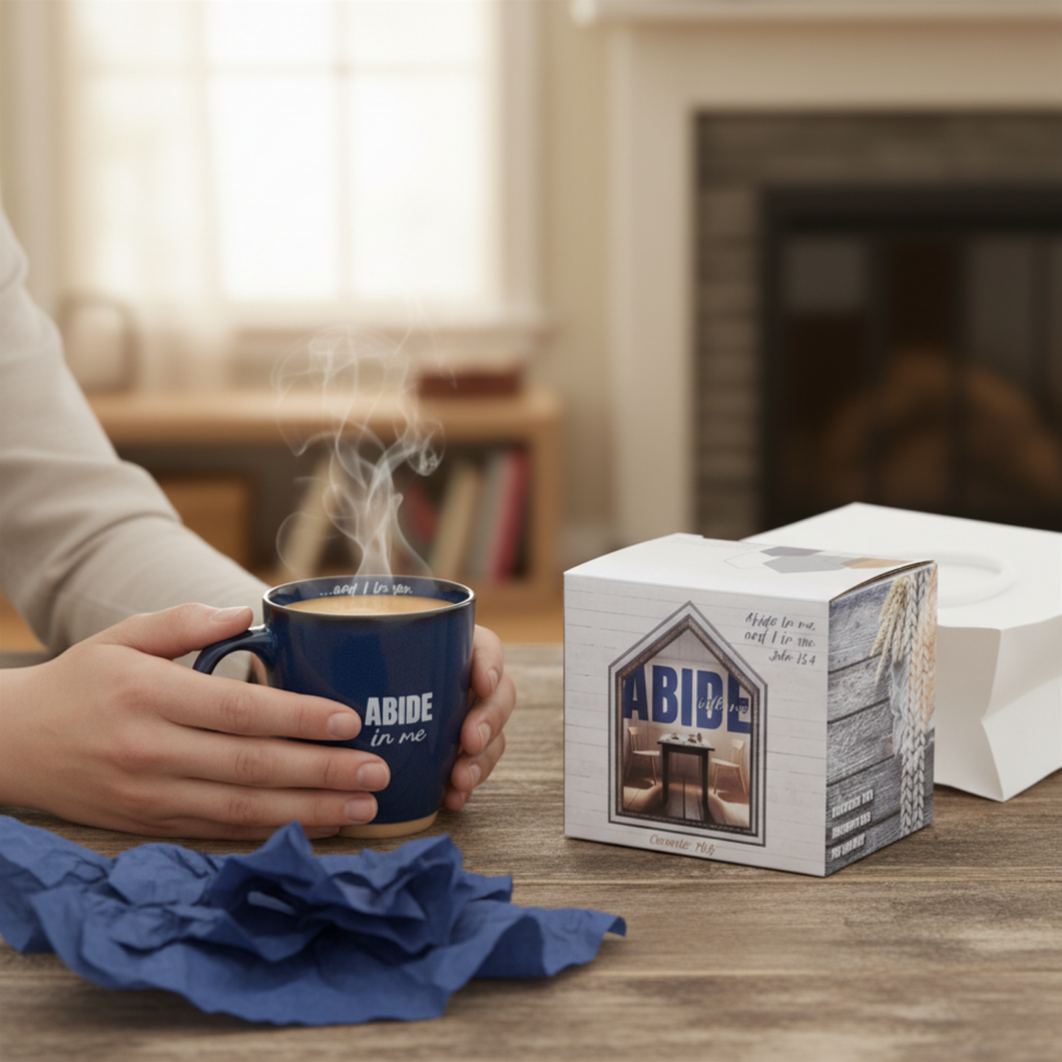 Ceramic Mug in Gift Box - Abide with Me