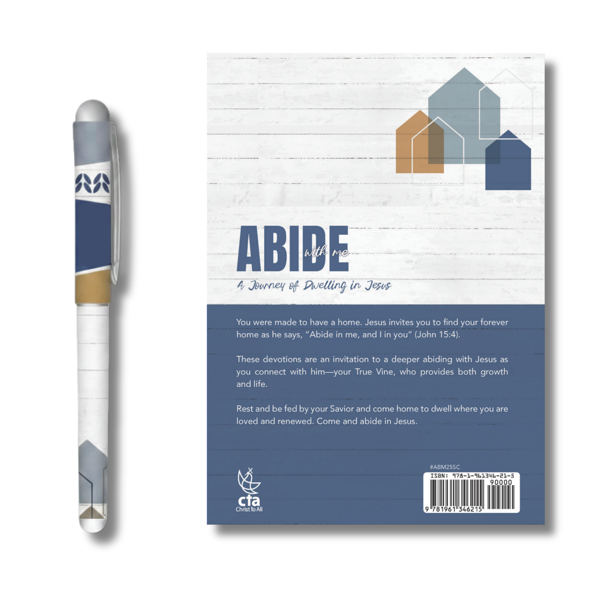 WRAPPED & READY® Large Format Devotion Book & Pen Gift Set - Abide with Me