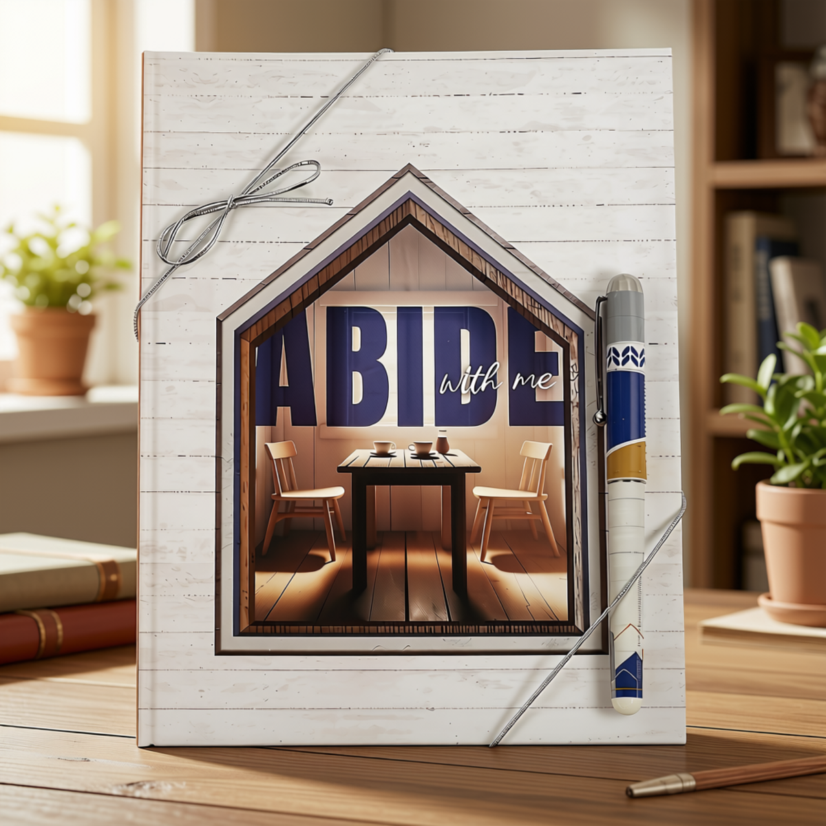 WRAPPED & READY® Large Format Devotion Book & Pen Gift Set - Abide with Me