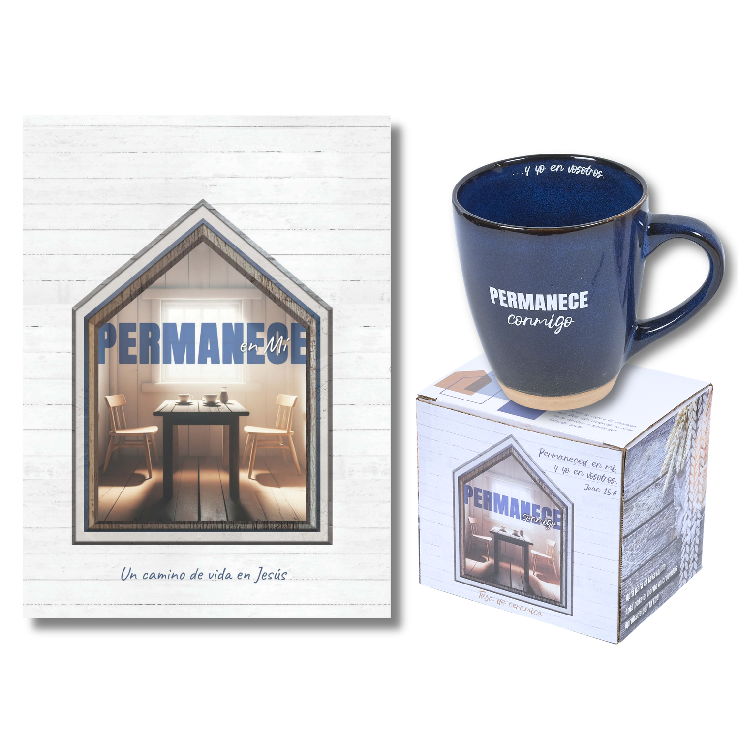 SPANISH Devotion Book & Mug Gift Set - Abide with Me