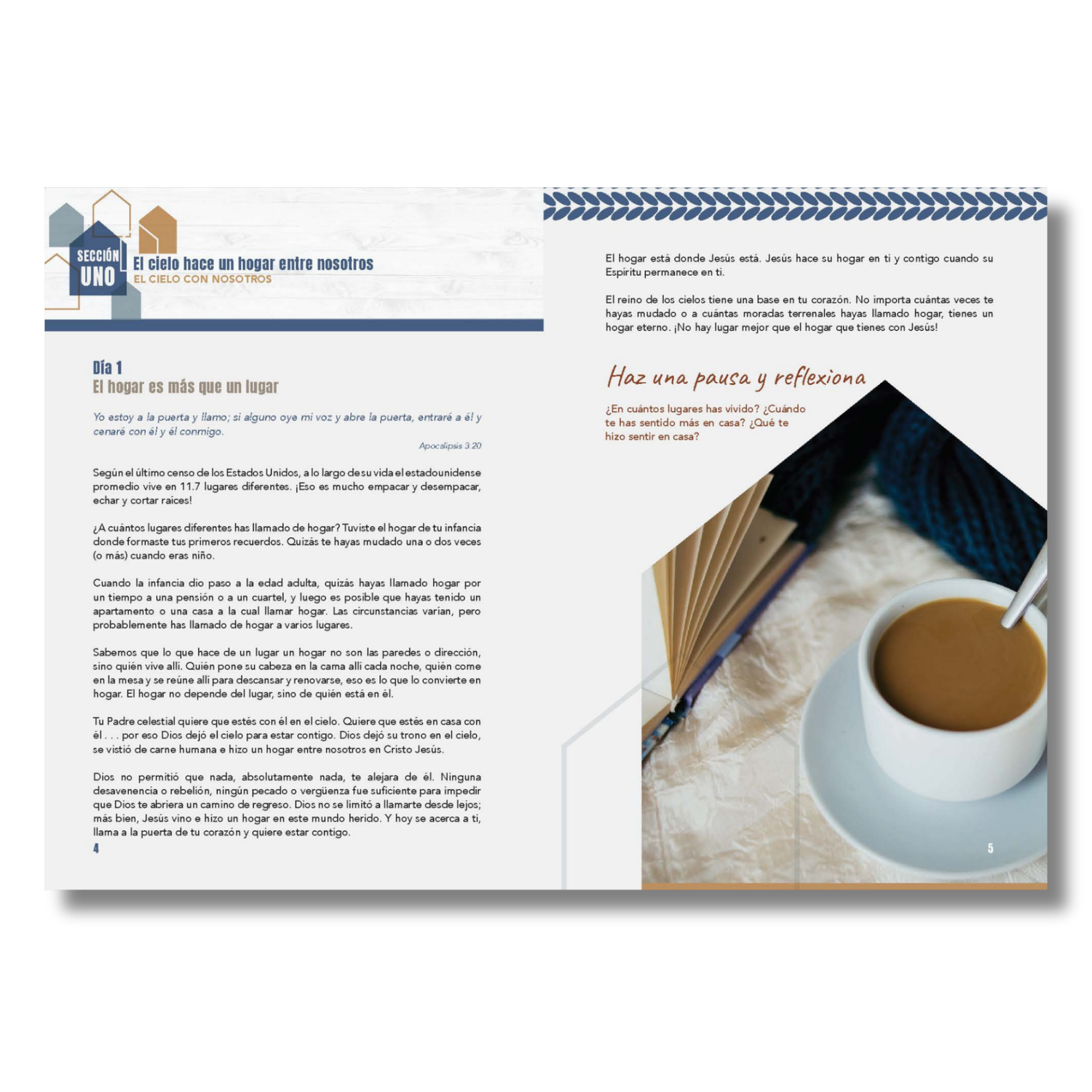 SPANISH Devotion Book & Mug Gift Set - Abide with Me