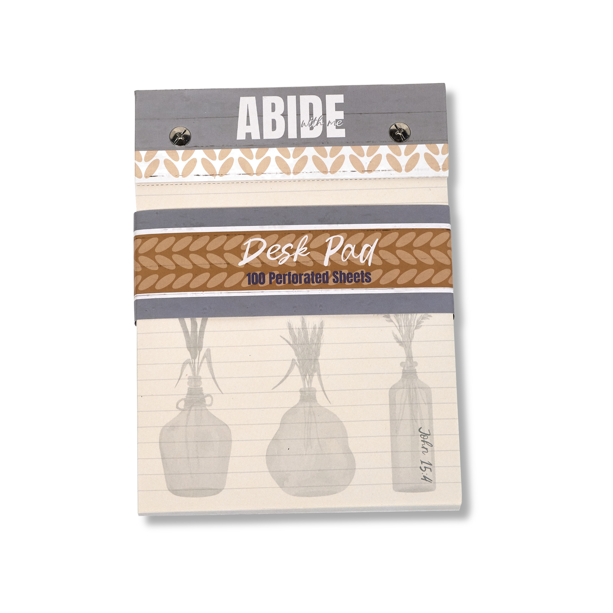 Desk pad with decorative design and text on a white background by CTA Christ to All & CTA Gifts.