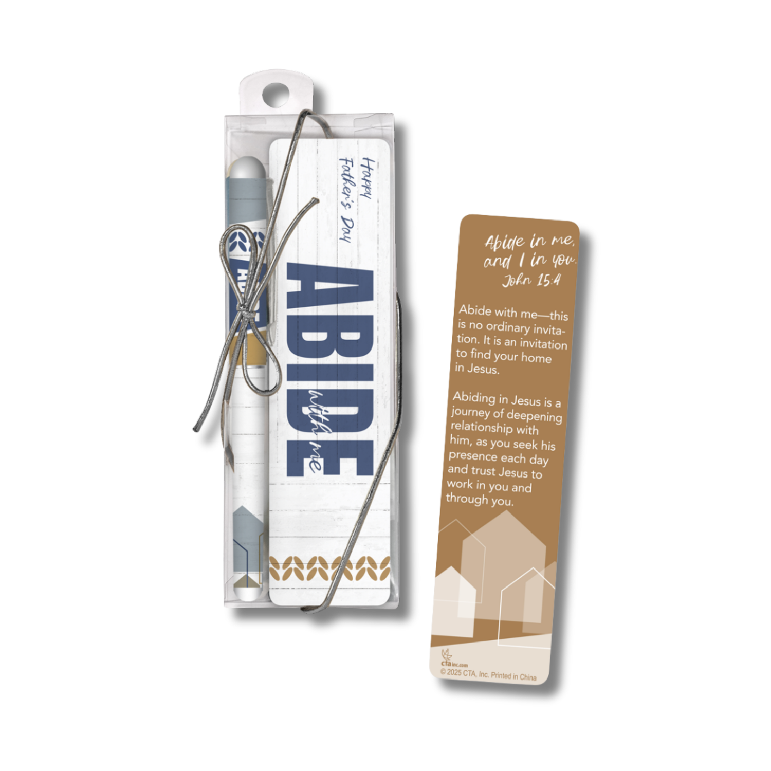 Father's Day Bookmark & Pen Gift Set - Abide with Me
