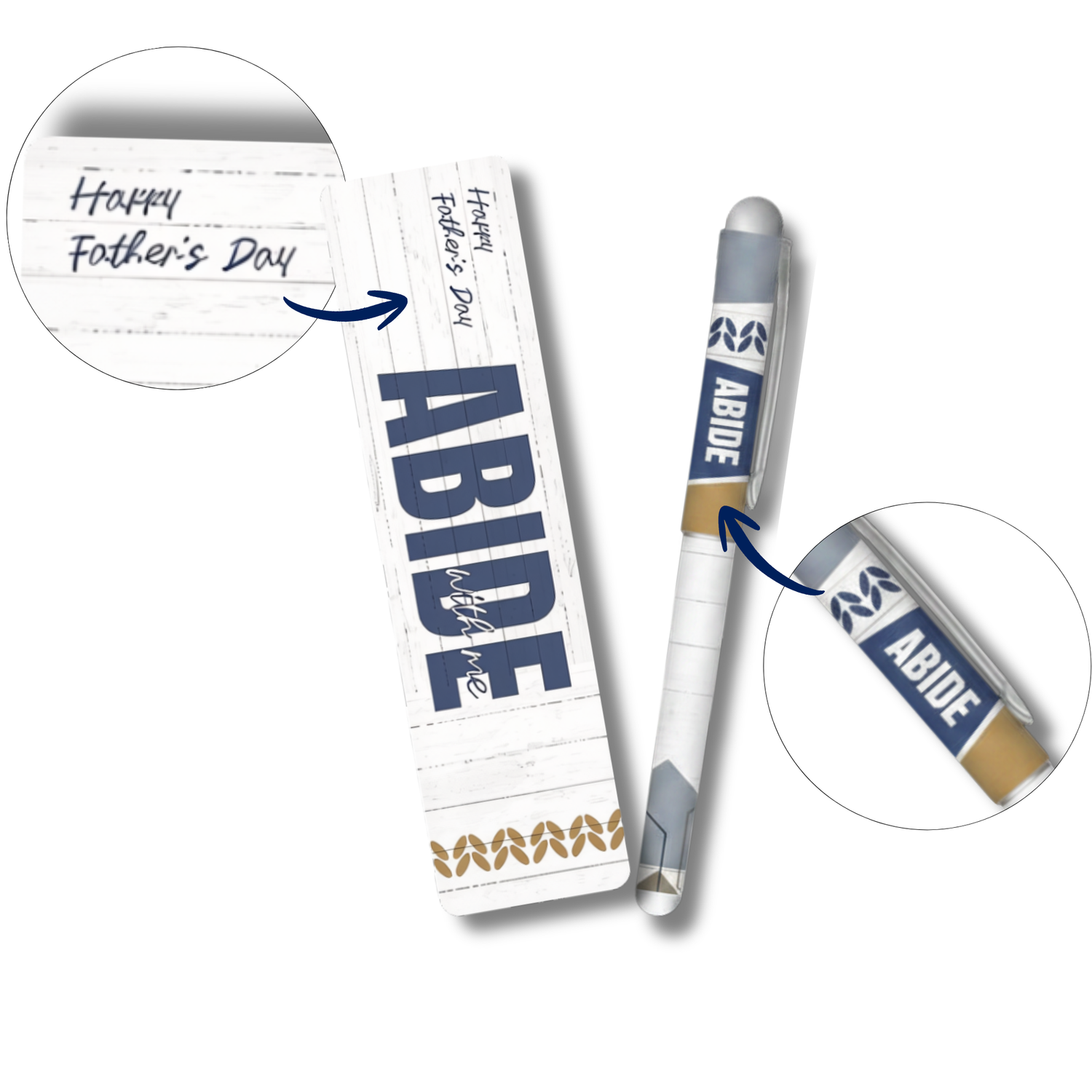 Father's Day Bookmark & Pen Gift Set - Abide with Me