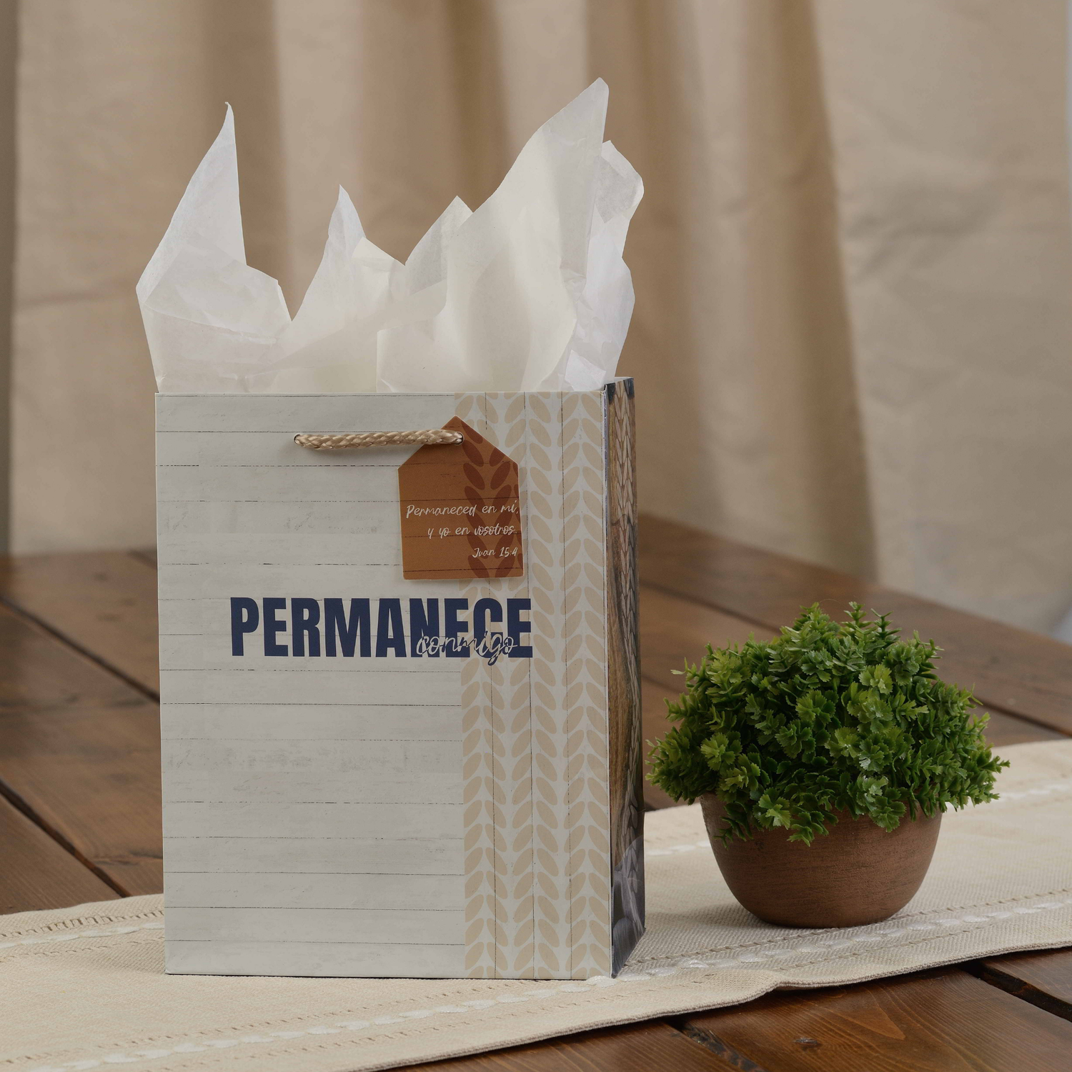 SPANISH Gift Bag & Tag - Abide with Me