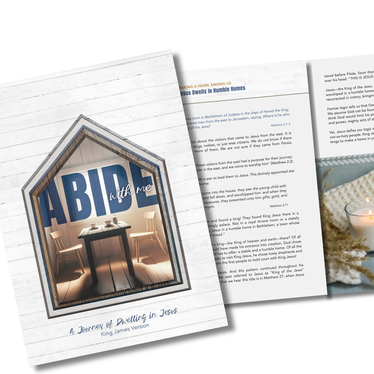 Large Format Devotion Book - KJV - Abide with Me: A Journey of Dwelling in Jesus