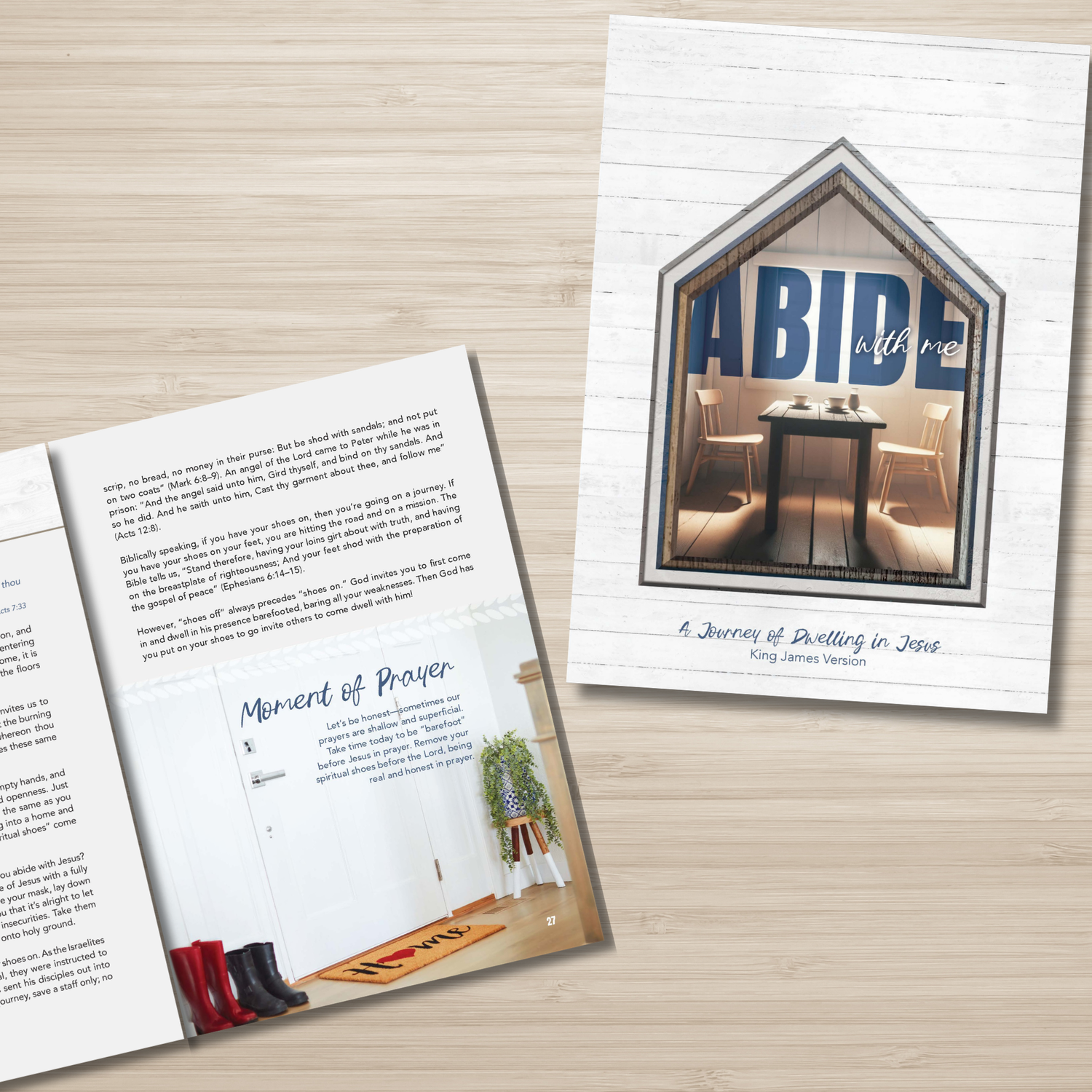 KJV Devotion Book - Abide with Me: A Journey of Dwelling in Jesus