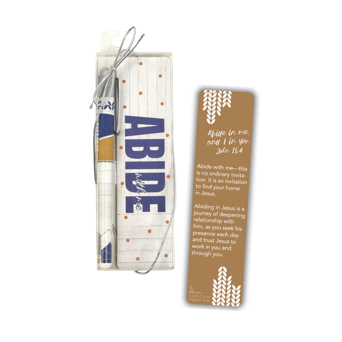 WRAPPED & READY® Bookmark & Pen Gift Set for Women - KJV - Abide with Me