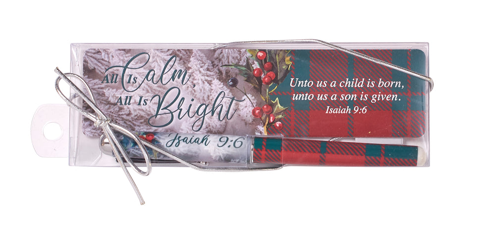 All Is Calm All Is Bright Christmas Pen & Bookmark Set