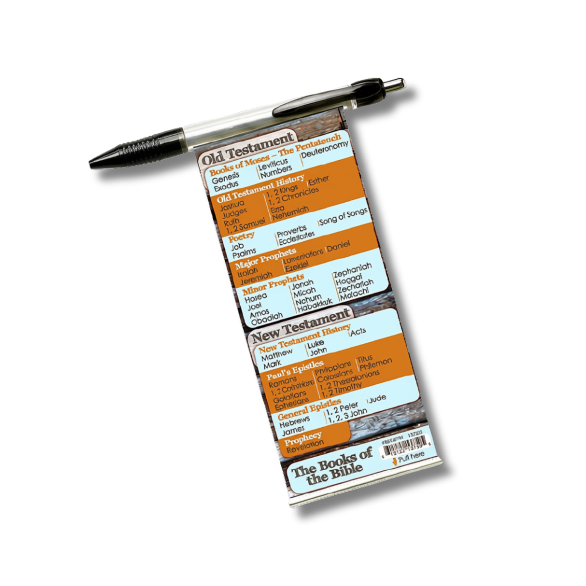 Interactive Pull-Out Banner Pen - Books of the Bible Reference