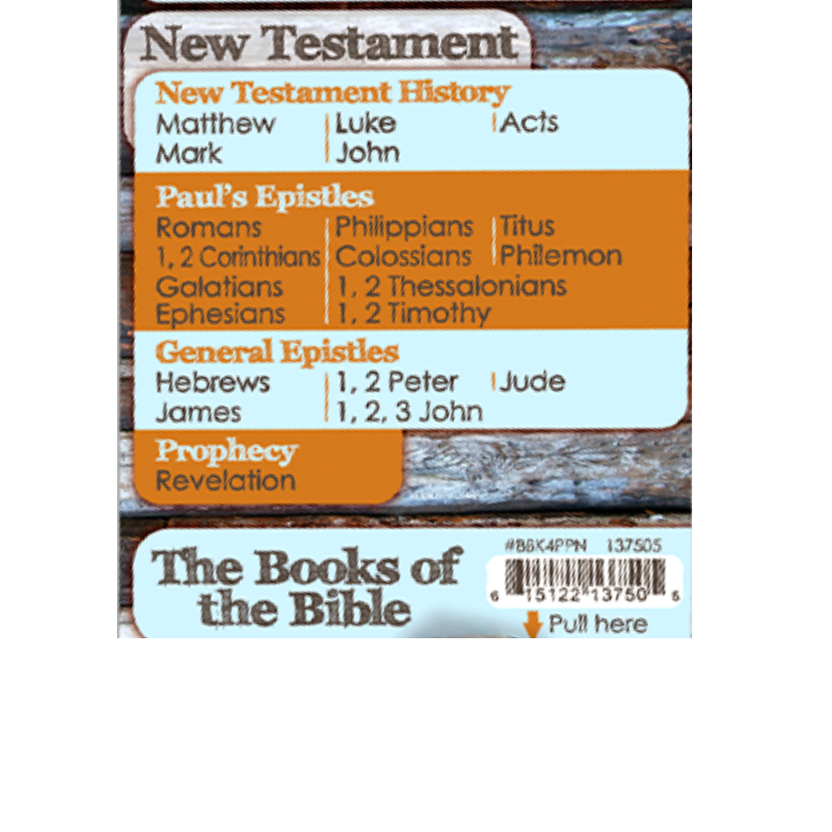 Interactive Pull-Out Banner Pen - Books of the Bible Reference