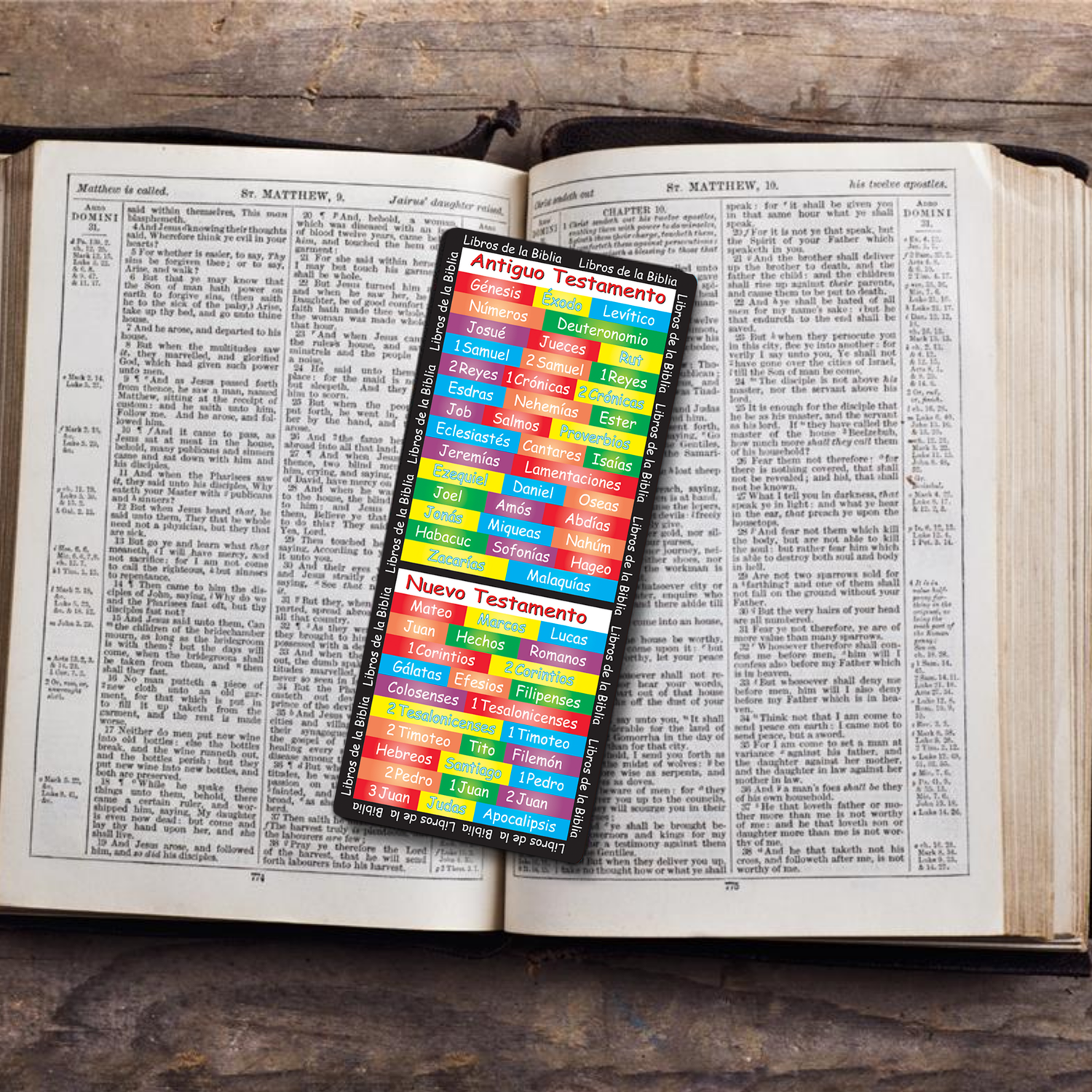 3" x 7" XL Bookmark - SPANISH Books of the Bible