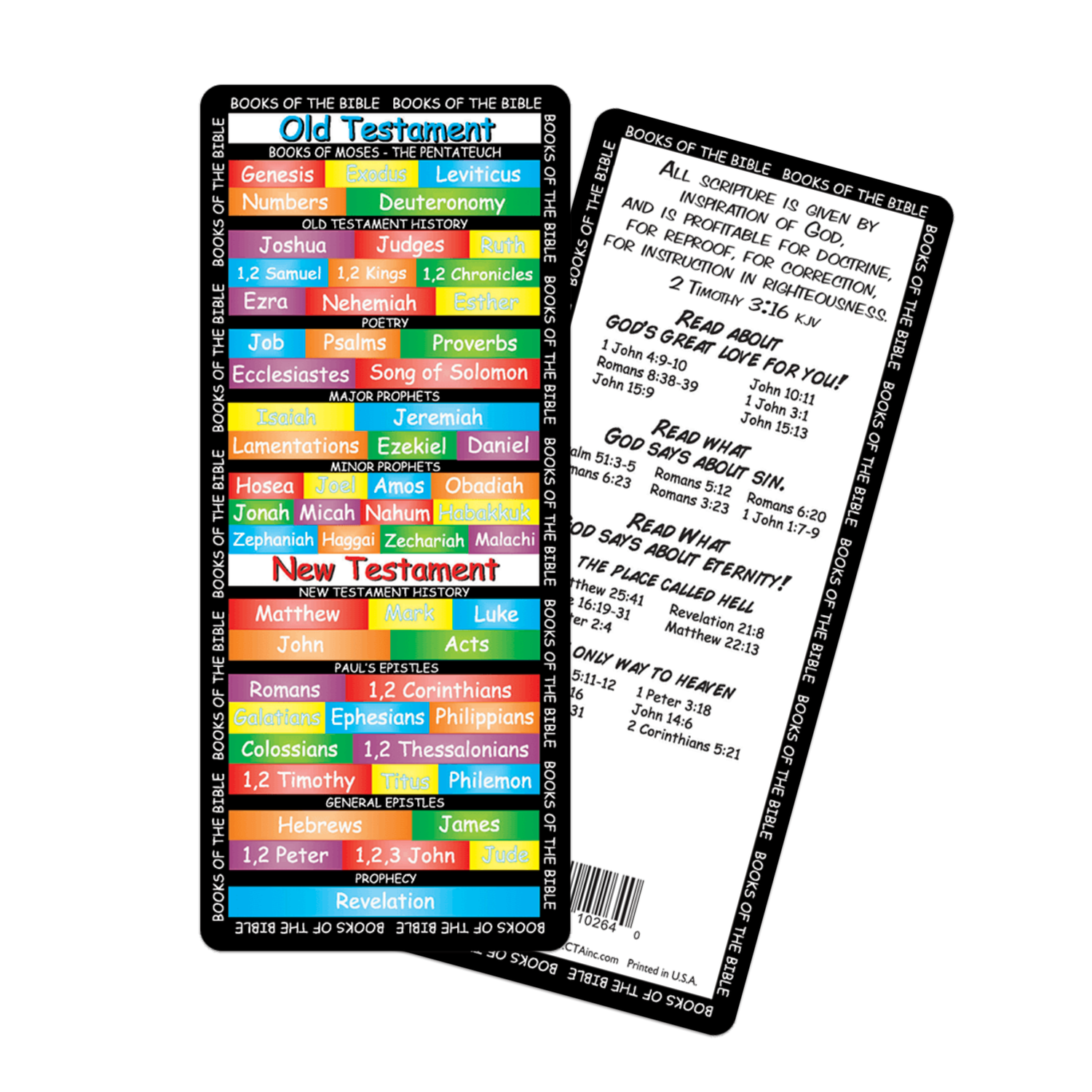 3" x 7" XL Bookmark with Dry Erase Surface - KJV - Books of the Bible