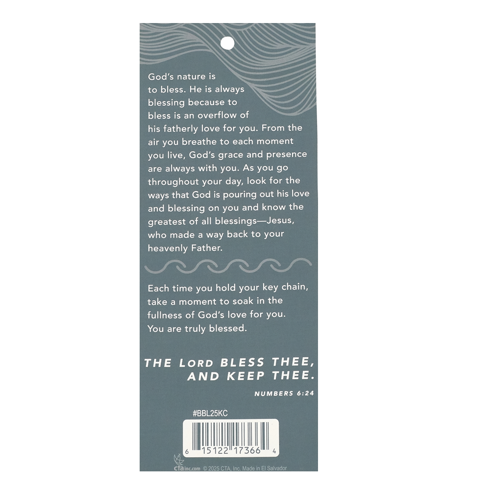 Be Blessed Key Chain Back of Bookmark