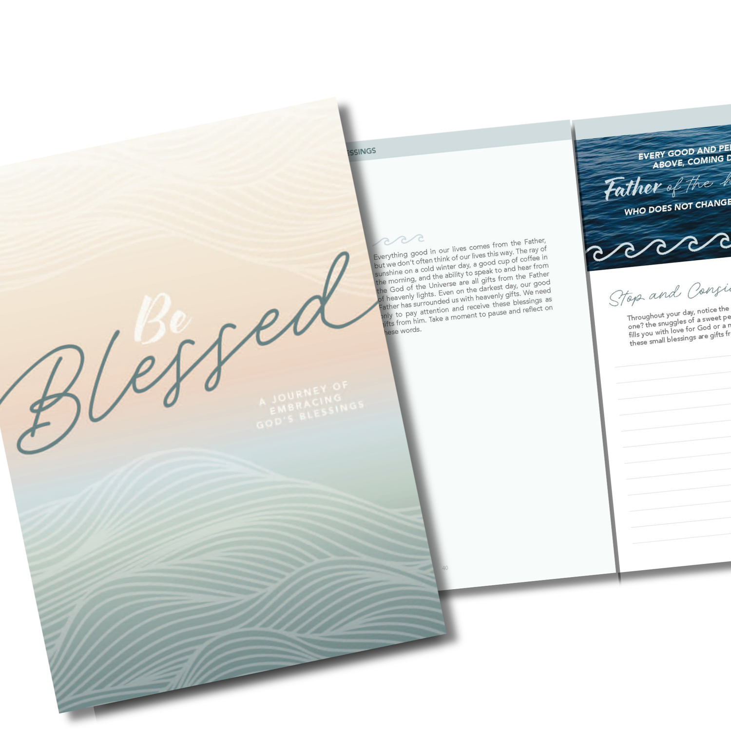 Devotional Journal & Palm Cross Personal Gift Set - Be Blessed