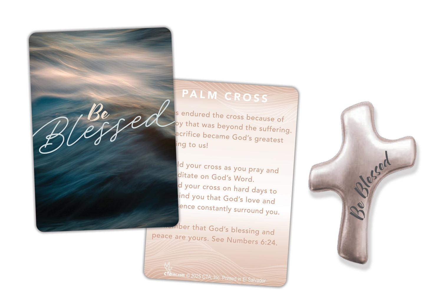KJV Devotional Journal & Palm Cross Personal Gift Set - Be Blessed
