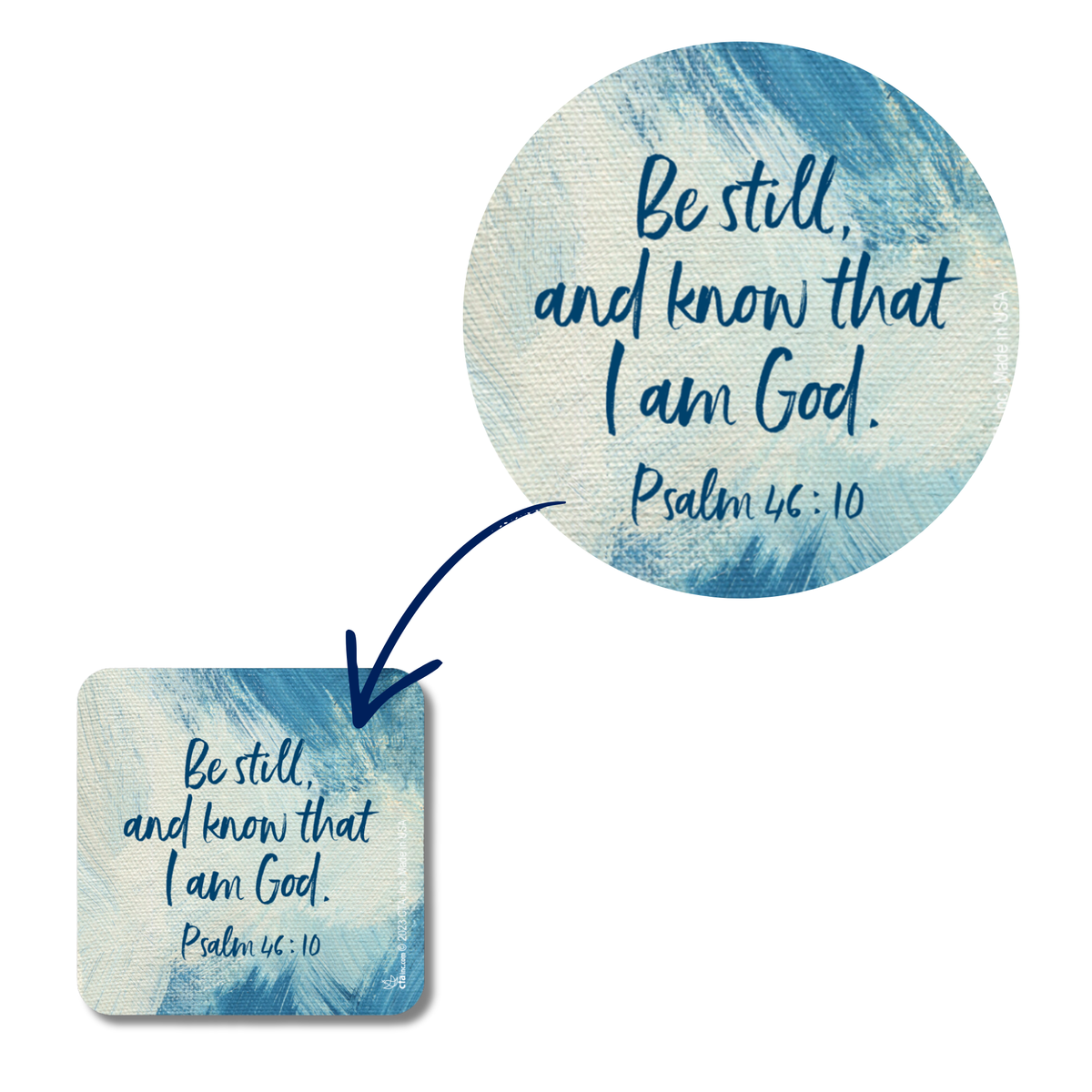 2-1/2" Square KJV Magnet - KJV - Be Still and Know